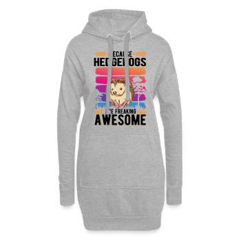 Parce que les hérissons sont effrayants Igel - Sweat-shirt à capuche long Femme - gris chiné - Devant