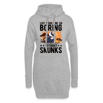 La vie serait si ennuyeuse sans Skunks Skunk - Sweat-shirt à capuche long Femme - gris chiné - Devant