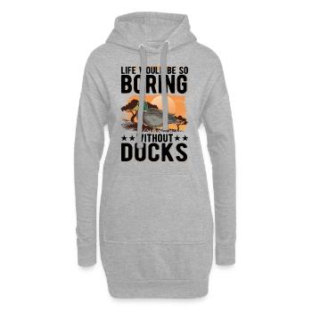 Canard Cadeau Éleveur de Canard - Sweat-shirt à capuche long Femme - gris chiné - Devant