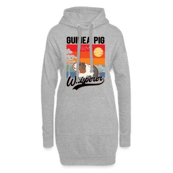 Meerschweinchen Flüsterer Cochon d’Inde Chuchoteur - Sweat-shirt à capuche long Femme - gris chiné - Devant