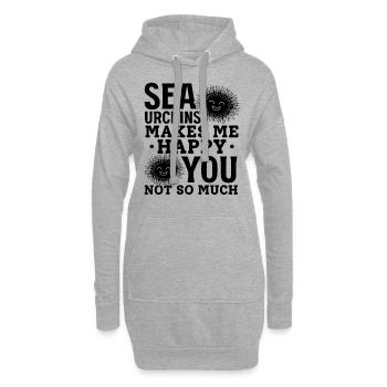 Seeigel machen mich glücklich Du Nicht so sehr - Hoodie-Kleid - Grau meliert - Vorne