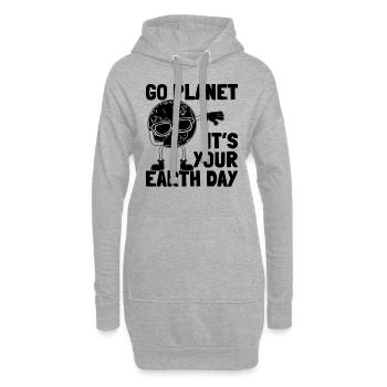 Dab Dance Earth Day Go Planet Es ist dein Tag der - Hoodie-Kleid - Grau meliert - Vorne