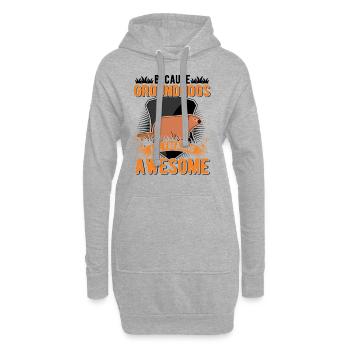 Murmeltier Marmot Waldmurmeltier - Hoodie-Kleid - Grau meliert - Vorne