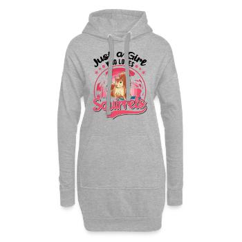Squirrel Girl Squirrel Grey Squirrel - Hoodie Dress - heather grey - Front
