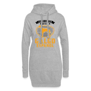 Life is better with a Galgo Espanol - Hoodie Dress - heather grey - Front