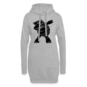 Dabbing Turtle Sea Turtle Lover Un cool - Sweat-shirt à capuche long Femme - gris chiné - Devant