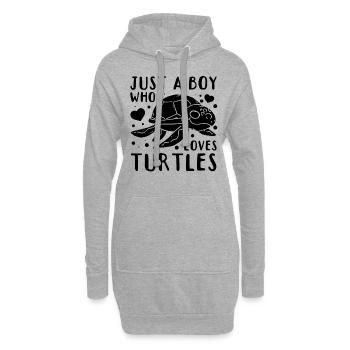 Mignon Turtle Lovers Sea Turtle - Seulement - Sweat-shirt à capuche long Femme - gris chiné - Devant