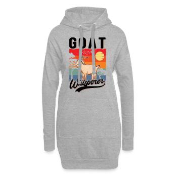 Ziegen Flüsterer Goat Whisperer Ziegenwirt Ziege - Hoodie-Kleid - Grau meliert - Vorne