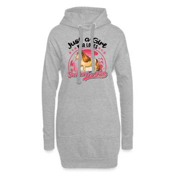 Shetland Pony Girl Shetland Pony Shetty - Sweat-shirt à capuche long Femme - gris chiné - Devant