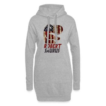 Patriote Robert Dinosaur Robertsaurus - Sweat-shirt à capuche long Femme - gris chiné - Devant