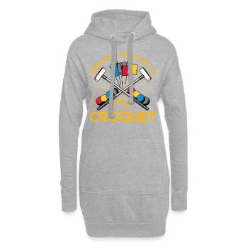 Sérieusement accro au croquet - Sweat-shirt à capuche long Femme - gris chiné - Devant