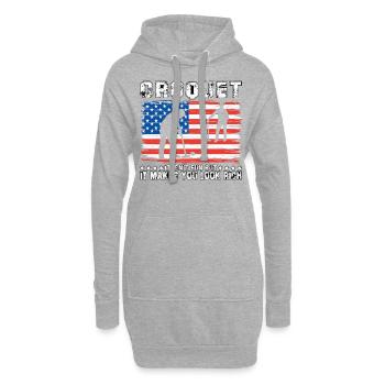 Croquet it isn't fun but it makes you look rich - Hoodie-Kleid - Grau meliert - Vorne