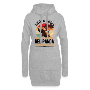 Roter Panda Geschenk Red Panda - Hoodie-Kleid - Grau meliert - Vorne