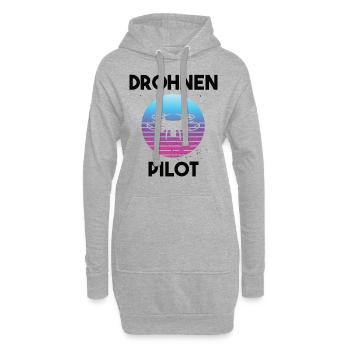 Drohnenpilot Spruch - Hoodie-Kleid - Grau meliert - Vorne