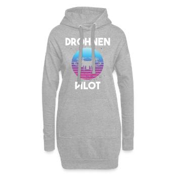 Drohnenpilot Spruch - Hoodie-Kleid - Grau meliert - Vorne