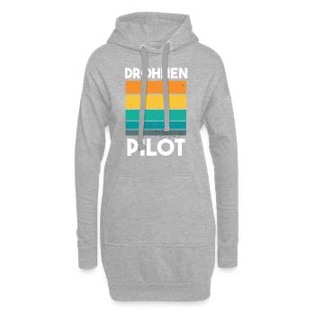 Drohnenpilot Spruch - Hoodie-Kleid - Grau meliert - Vorne