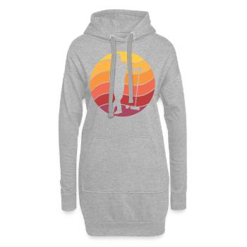 Krocket Retro - Hoodie-Kleid - Grau meliert - Vorne