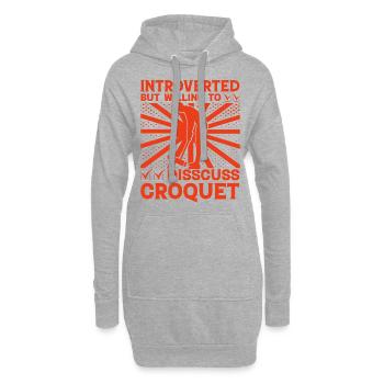 Untroverted but willing to discuss Croquet - Hoodie-Kleid - Grau meliert - Vorne