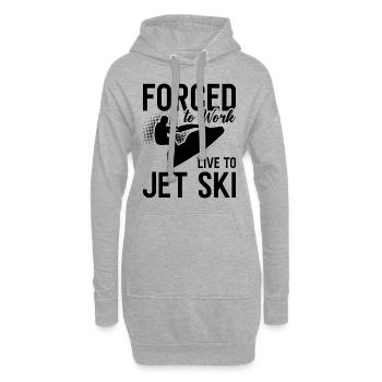 Jetski Wassersport Meer Urlaub Sommer Geschenkidee - Hoodie-Kleid - Grau meliert - Vorne