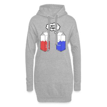 Vegan Vegetarier Sojamilch Soy Spanisch I Geschenk - Hoodie-Kleid - Grau meliert - Vorne
