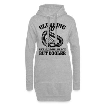 Grimpeur Garçon Escalade Bloc Alpinisme Garçon - Sweat-shirt à capuche long Femme - gris chiné - Devant