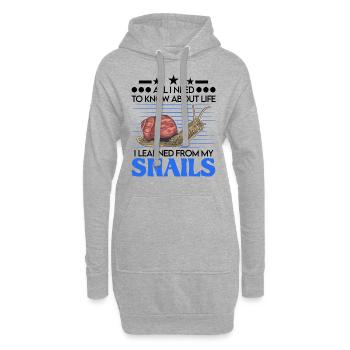 Cadeau d’escargot Vignoble Escargot - Sweat-shirt à capuche long Femme - gris chiné - Devant