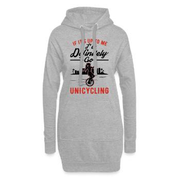 Unicycliste Cadeau Monocycle Fille - Sweat-shirt à capuche long Femme - gris chiné - Devant