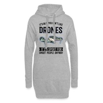 Drone Pilot Gift Drone Quadcopter - Hoodie Dress - heather grey - Front