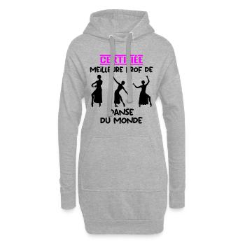 ZERTIFIZIERTER BESTER LEHRER - Hoodie-Kleid - Grau meliert - Vorne