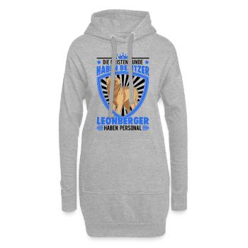 Leonberger Personal - Hoodie-Kleid - Grau meliert - Vorne