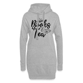 Books & Tea Book Lover Bookworm Read Books - Hoodie-Kleid - Grau meliert - Vorne