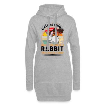 Lapin Lapin Lapin Lapin - Sweat-shirt à capuche long Femme - gris chiné - Devant