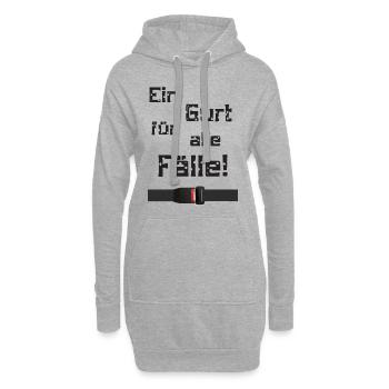 Ein Gurt für alle Fälle - Hoodie-Kleid - Grau meliert - Vorne