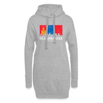 ulanbataar, Mongolian flag mongolia - Hoodie Dress - heather grey - Front
