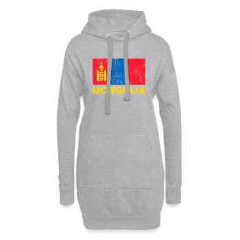 Mongolia, Mongolian flag mongolia - Hoodie Dress - heather grey - Front