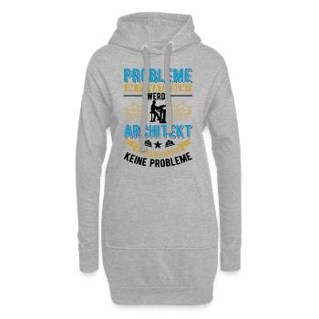 Architekt Geschenk Innenarchitekt Architektur - Hoodie-Kleid - Grau meliert - Vorne