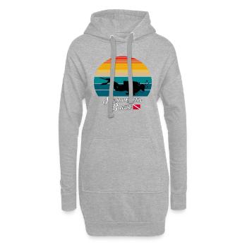 Florianopolis Brésil Plongée - Sweat-shirt à capuche long Femme - gris chiné - Devant