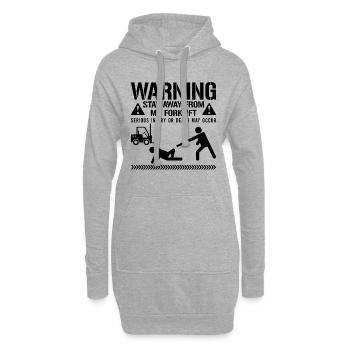 Staplerfahrer Gabelstapler Stapler Geschenkidee - Hoodie-Kleid - Grau meliert - Vorne
