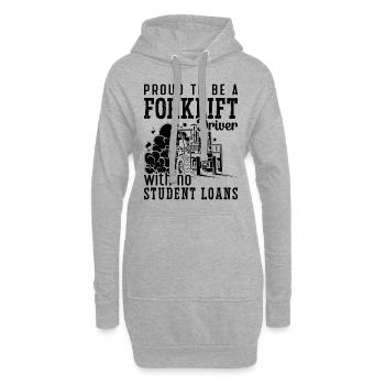Staplerfahrer Gabelstapler Lager Geschenkidee - Hoodie-Kleid - Grau meliert - Vorne
