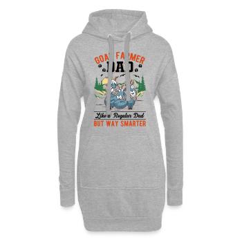 Chèvre Hôte Papa Chèvres Père Chèvre - Sweat-shirt à capuche long Femme - gris chiné - Devant