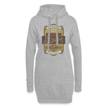 Biker, Motorradfahrer - Hoodie-Kleid - Grau meliert - Vorne