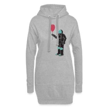 J’ai besoin de plus d’espace - Sweat-shirt à capuche long Femme - gris chiné - Devant