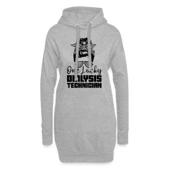 Dialysetechniker Nephrologie Dialyse Geschenkidee - Hoodie-Kleid - Grau meliert - Vorne