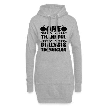 Nephrologie Dialyse Dialysetechniker Geschenkidee - Hoodie-Kleid - Grau meliert - Vorne
