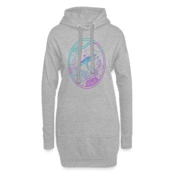 Scuba Diving Faultier Faul Tier Tauchen I Geschenk - Hoodie-Kleid - Grau meliert - Vorne
