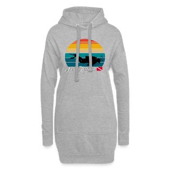 New Zealand Scuba Diving Gift - Hoodie-Kleid - Grau meliert - Vorne
