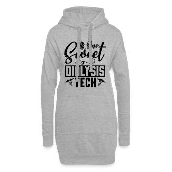Dialyse Nephrologie Dialysetechniker Geschenkidee - Hoodie-Kleid - Grau meliert - Vorne