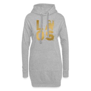 Laos Laote Laoten Elefant Alte Flagge I Geschenk - Hoodie-Kleid - Grau meliert - Vorne