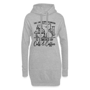 Laboratory Technician Cat Profession Coffee Gift Idea - Hoodie Dress - heather grey - Front