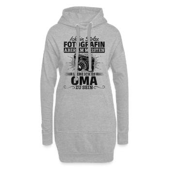 Fotografie Stolzer Fotograf I Love Most Is Being - Hoodie-Kleid - Grau meliert - Vorne